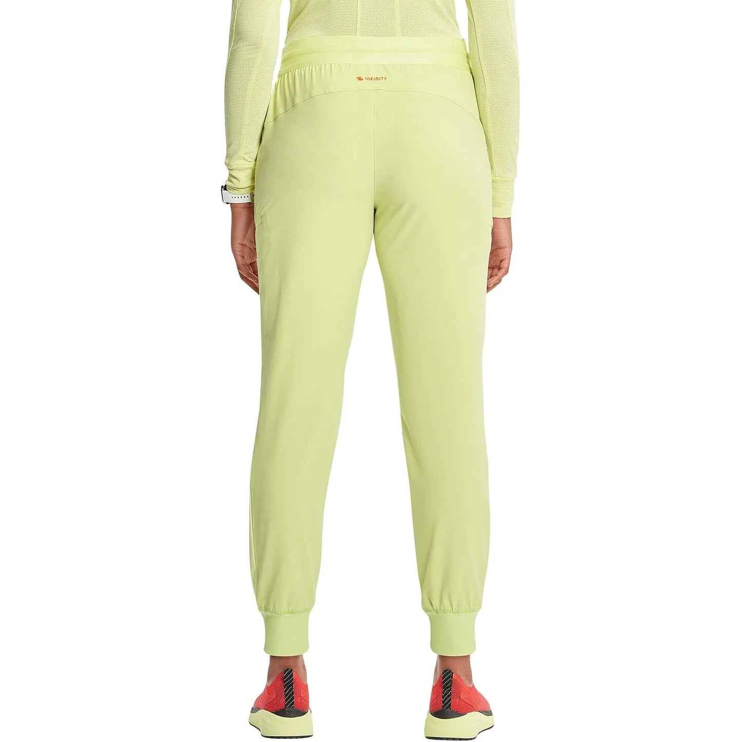 Infinity Scrubs Pants Infinity IN122A Mid Rise Jogger Women Scrubs Pant Green Energy