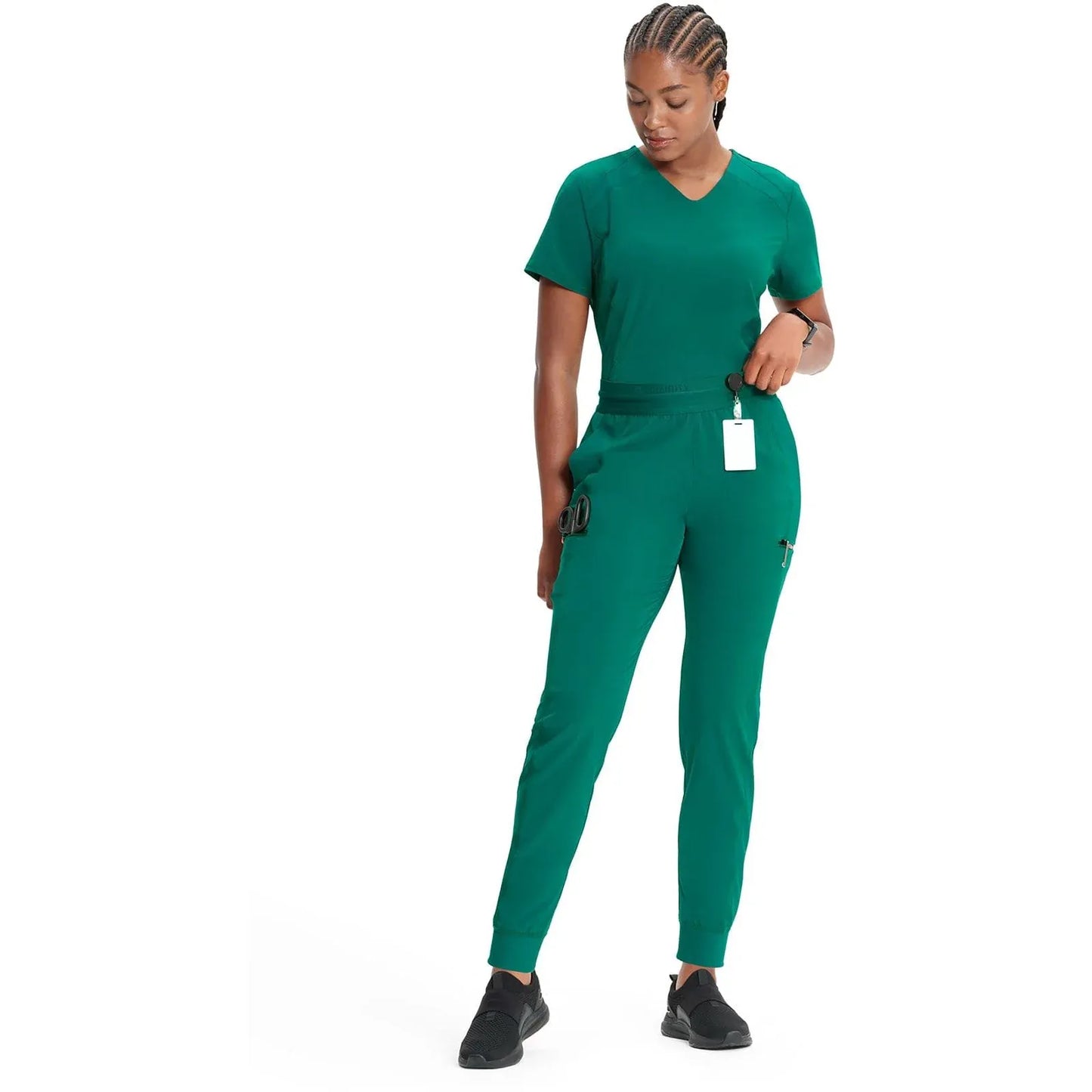 Infinity Scrubs Pants Infinity IN122A Mid Rise Jogger Women Scrubs Pant Hunter