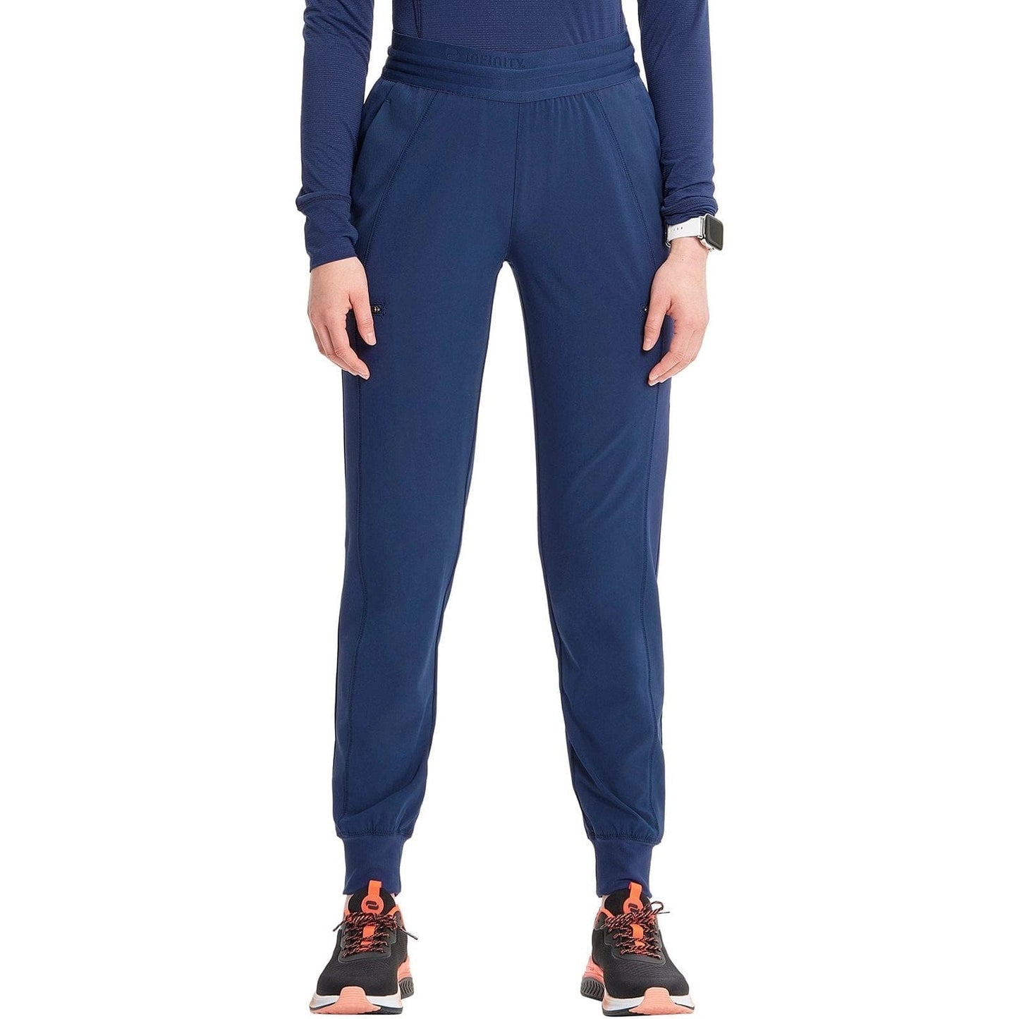 Infinity Scrubs Pants Infinity IN122A Mid Rise Jogger Women Scrubs Pant Navy