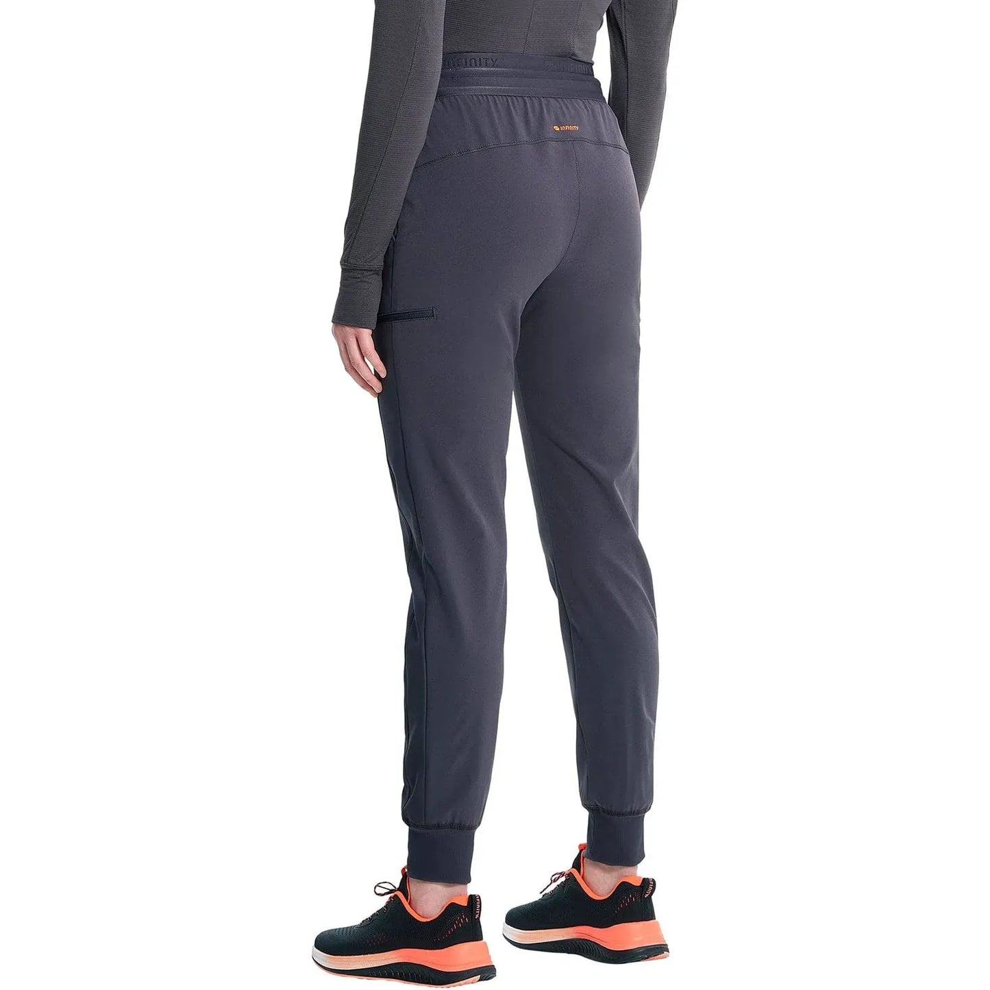 Infinity GNR8 IN122A Mid Rise Jogger Women Scrubs Pant Pewter