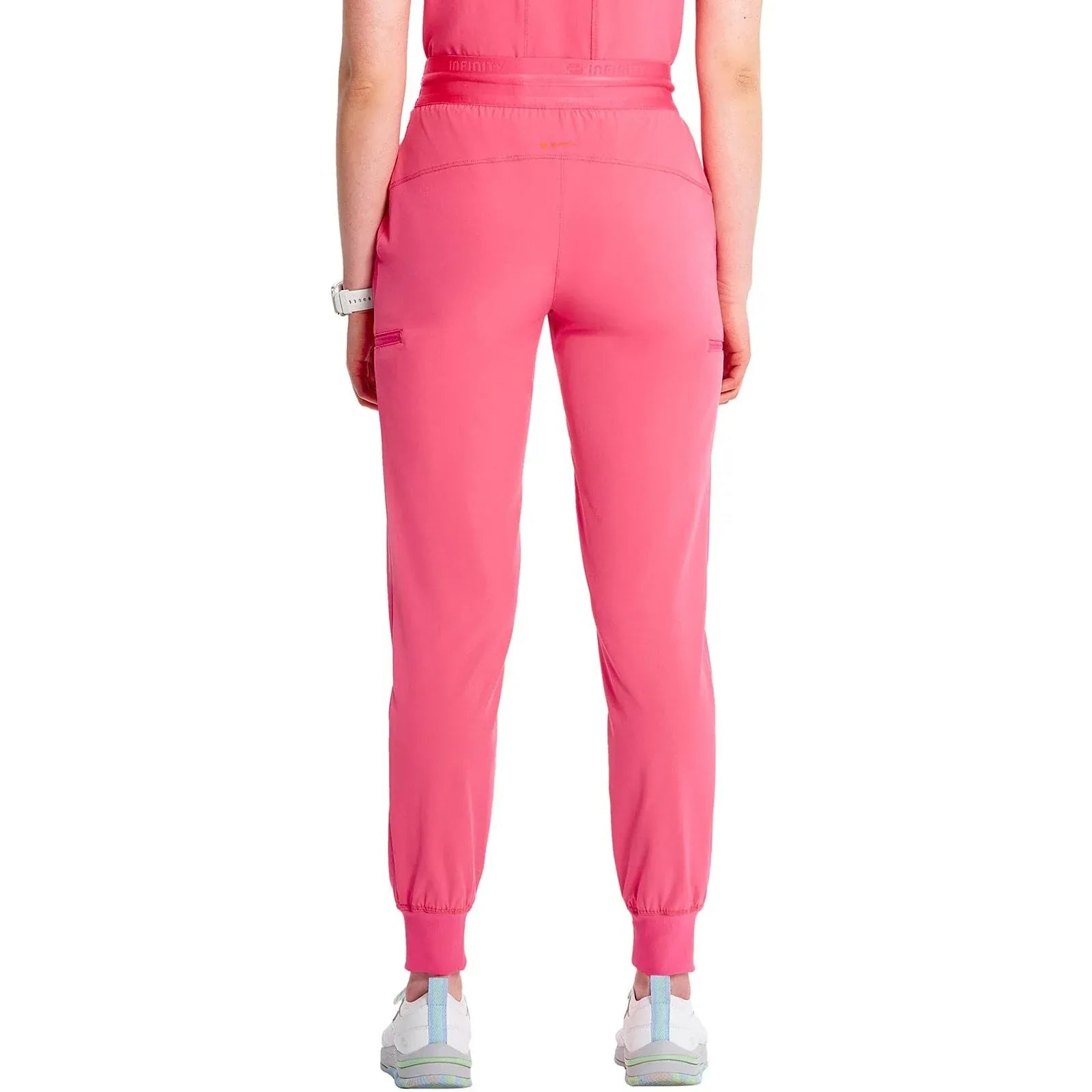 Infinity Scrubs Pants Infinity IN122A Mid Rise Jogger Women Scrubs Pant Power Pink