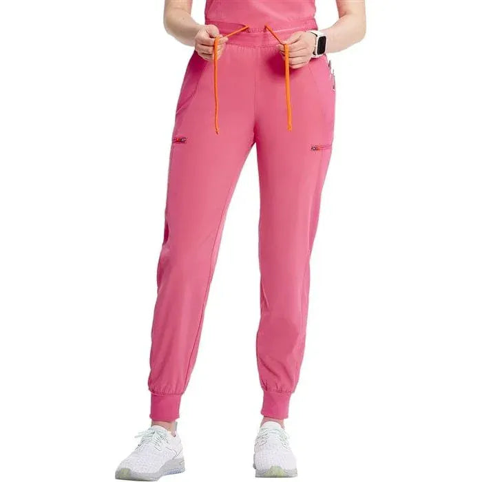 Cherokee Infinity IN122A Mid Rise Jogger Women Pant Power Pink