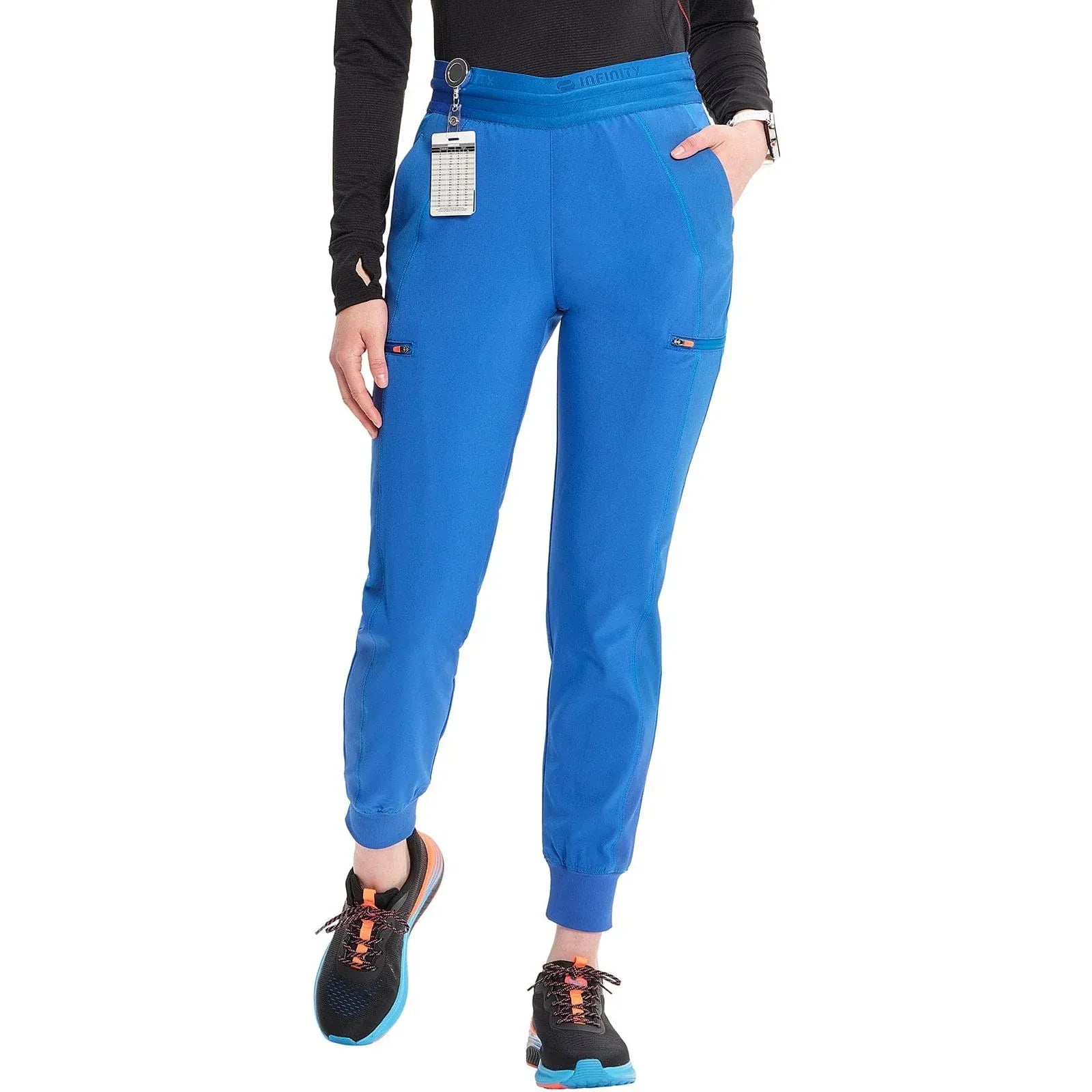 Infinity Scrubs Pants Infinity IN122A Mid Rise Jogger Women Scrubs Pant Royal