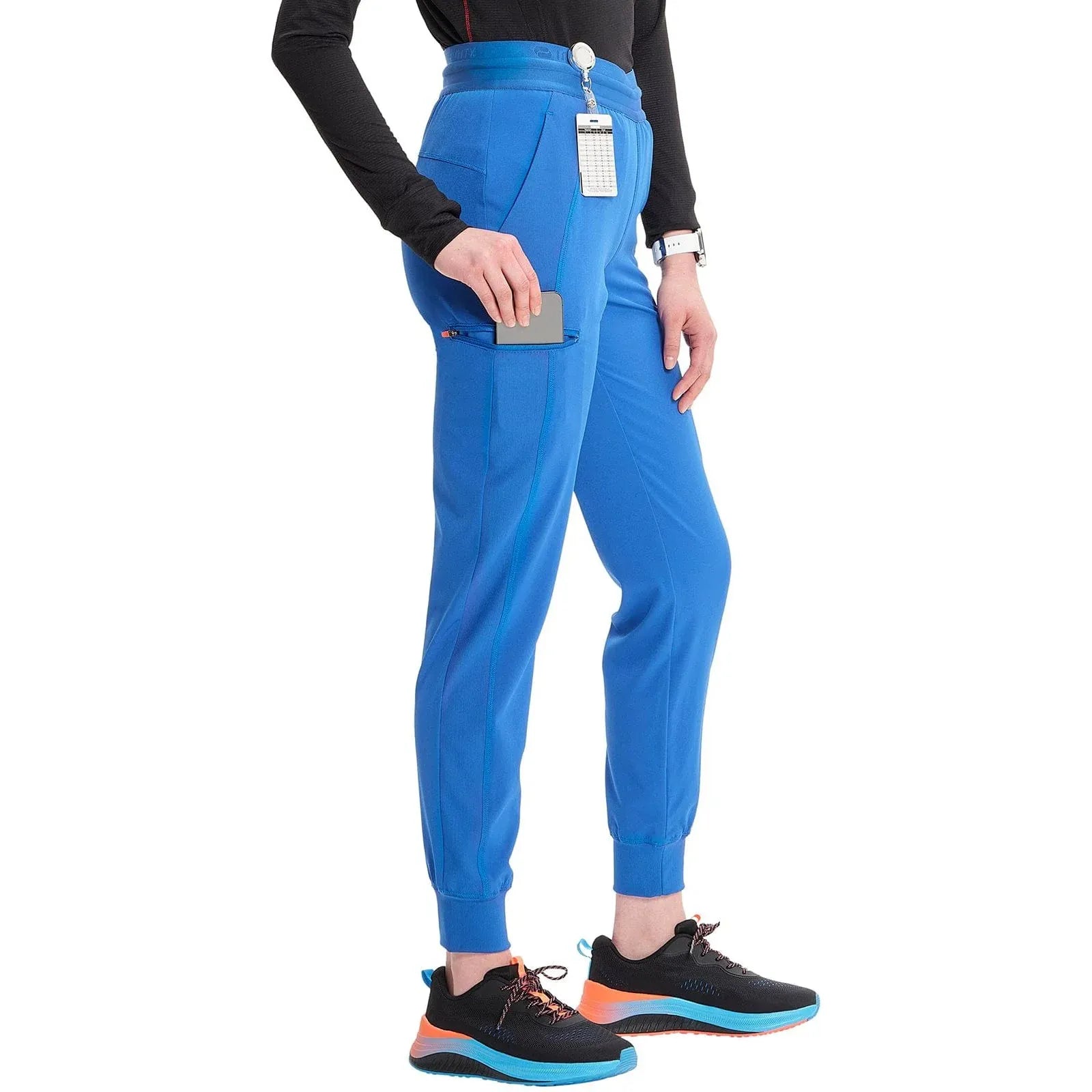 Infinity Scrubs Pants Infinity IN122A Mid Rise Jogger Women Scrubs Pant Royal