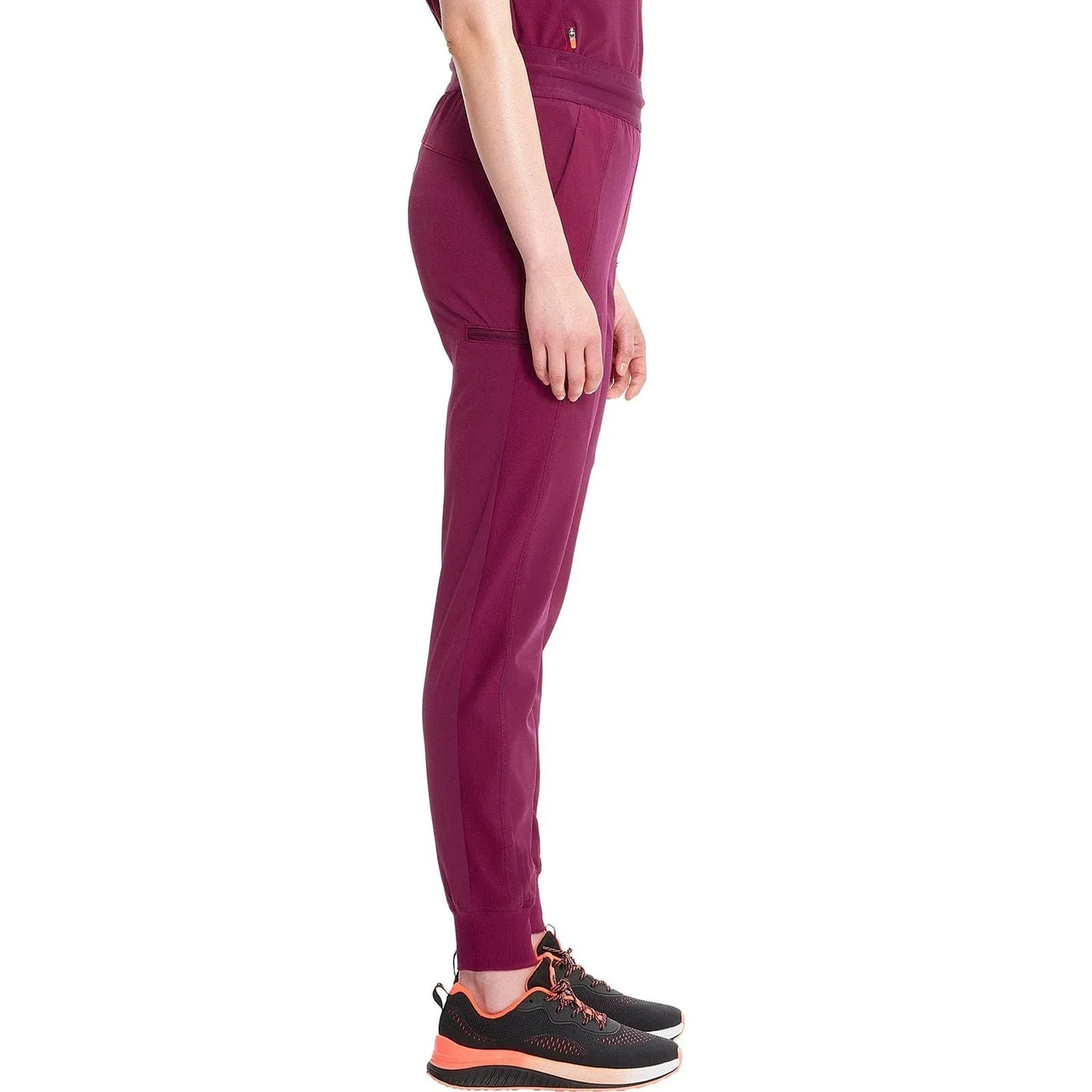 Infinity Scrubs Pants Infinity IN122A Mid Rise Jogger Women Scrubs Pant Wine