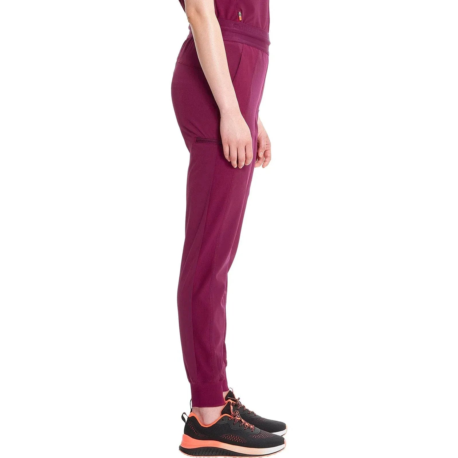 Infinity Scrubs Pants Infinity IN122A Mid Rise Jogger Women Scrubs Pant Wine