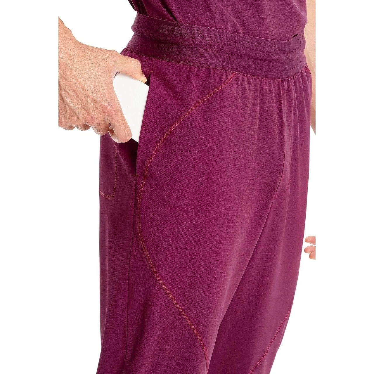 Cherokee Infinity IN204A Mens Mid Rise Jogger Men Pant Wine
