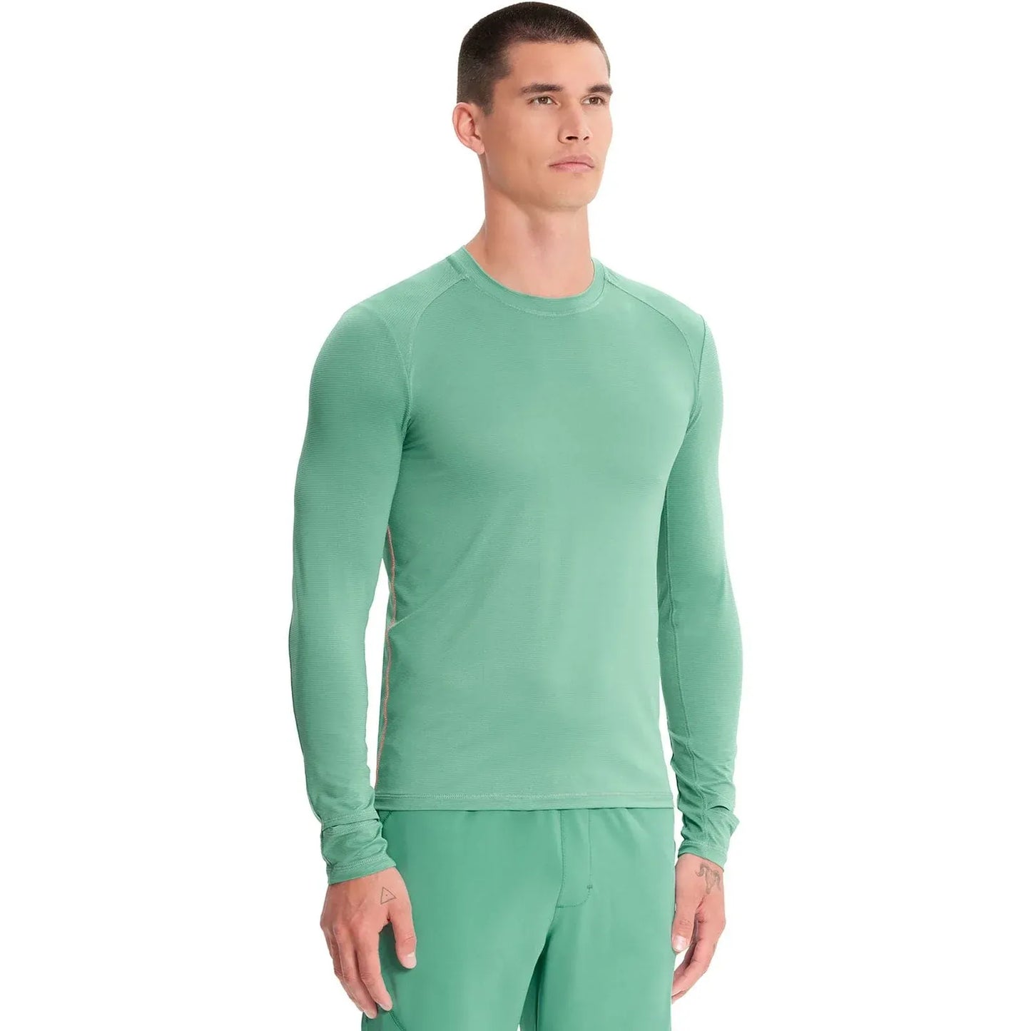 Infinity Underscrub Top Infinity IN608 Mens Long Sleeve Performance Underscrub Men Matcha Lat