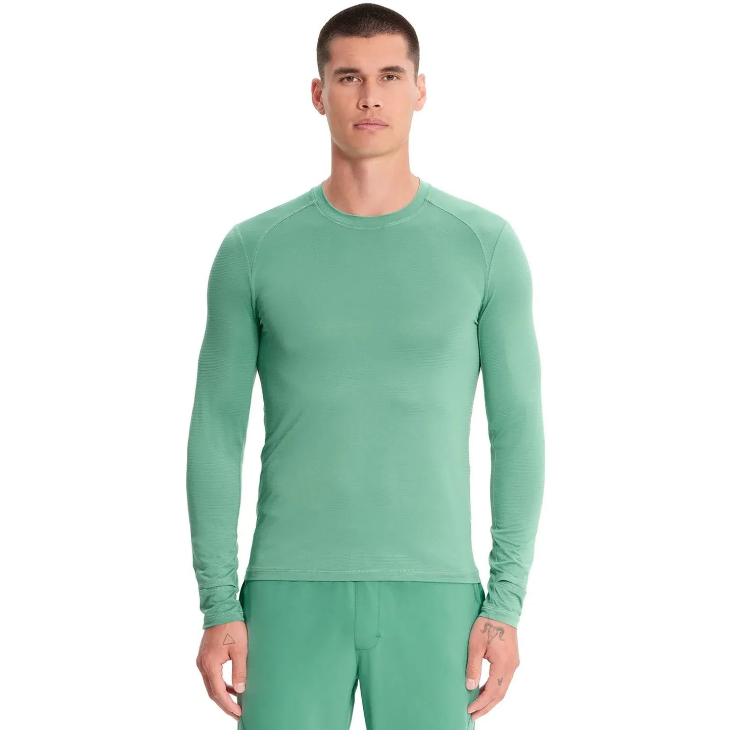 Infinity Underscrub Top 2XL Infinity IN608 Mens Long Sleeve Performance Underscrub Men Matcha Lat
