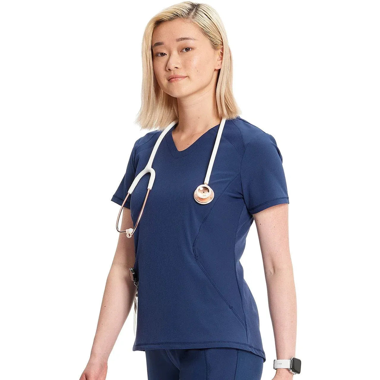 Cherokee Infinity IN620A V-neck Top Women Top Navy