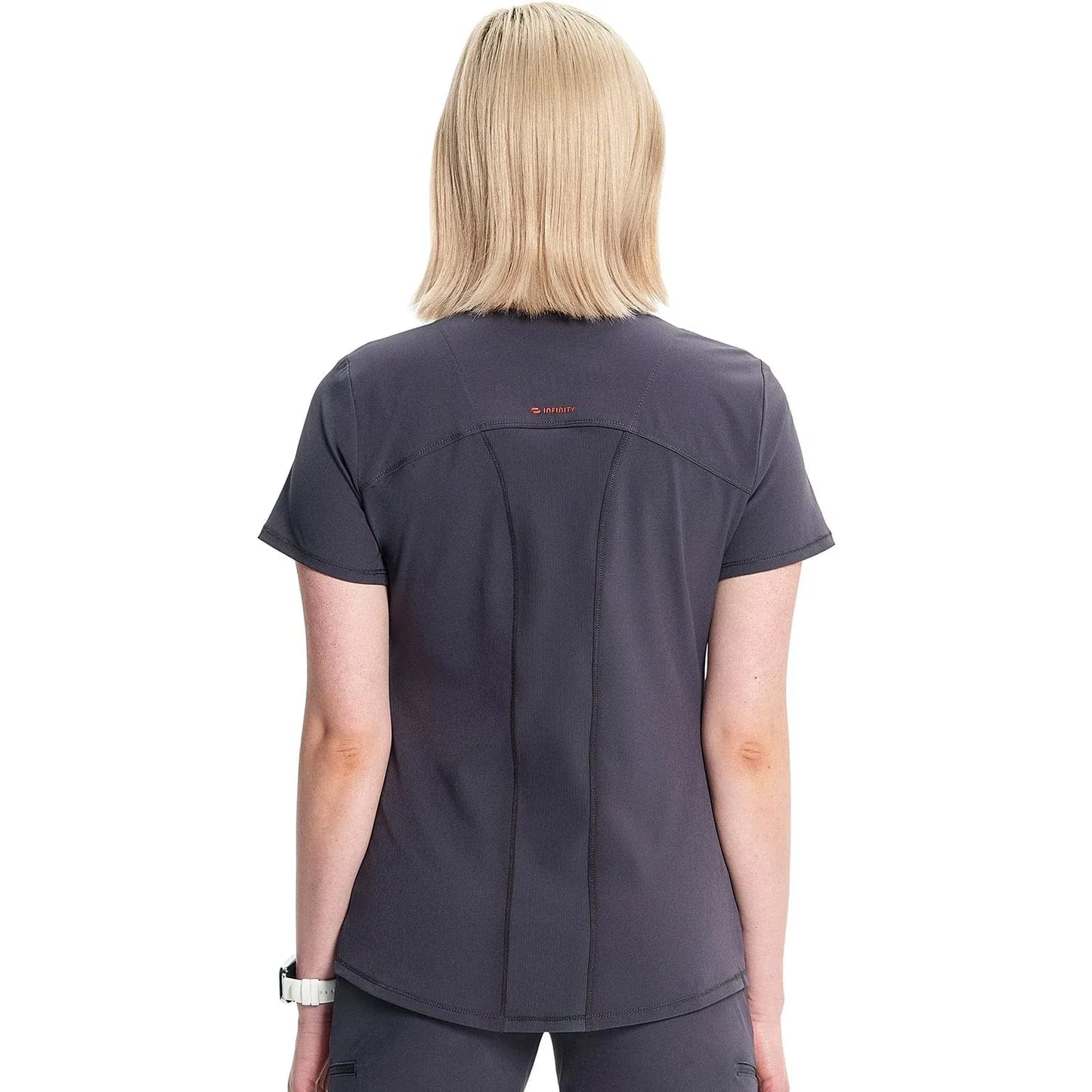 Cherokee Infinity IN620A V-neck Top Women Top Pewter