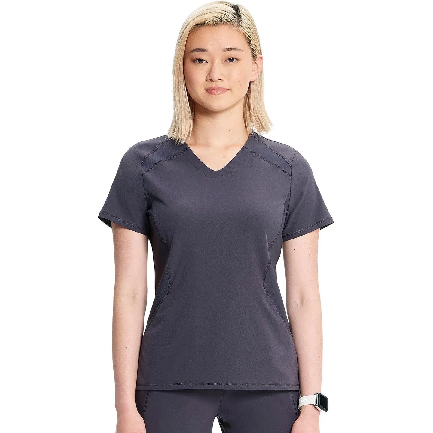 Cherokee 3XL Infinity IN620A V-neck Top Women Top Pewter