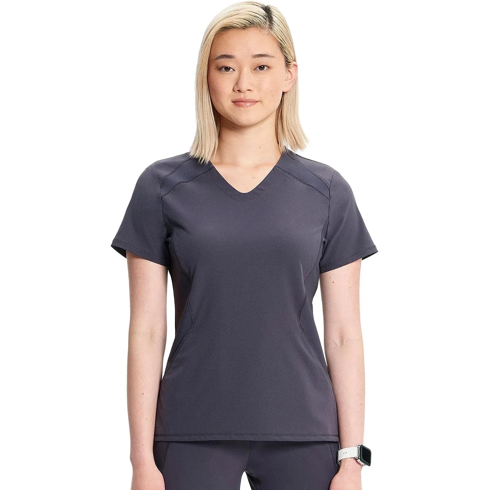 Cherokee 3XL Infinity IN620A V-neck Top Women Top Pewter