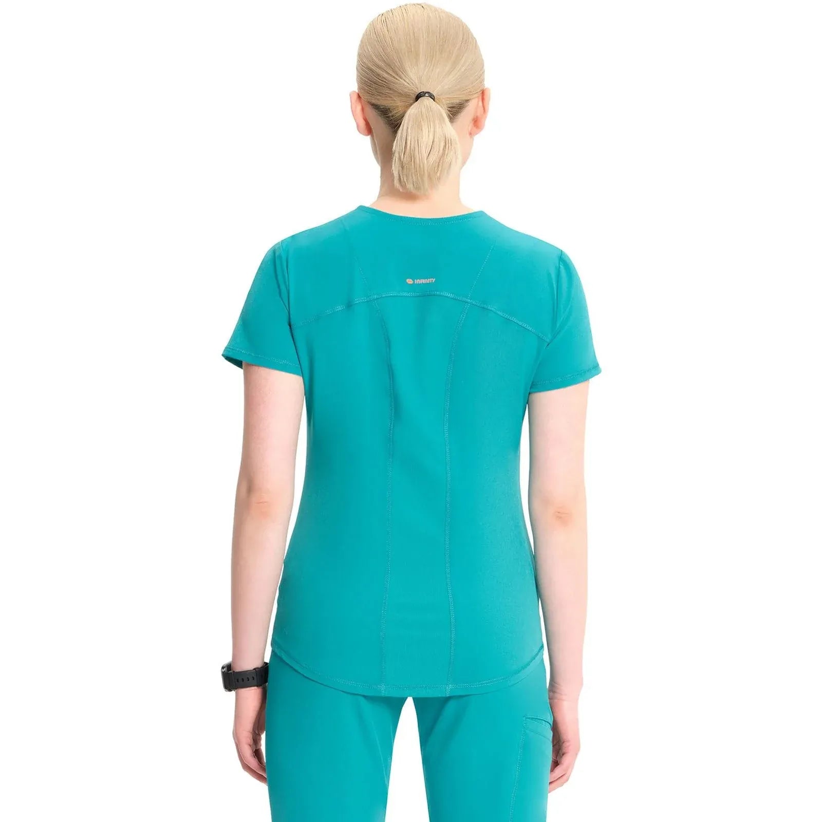 Infinity Scrub Top Infinity IN620A V-neck Top Women Top Teal Blue