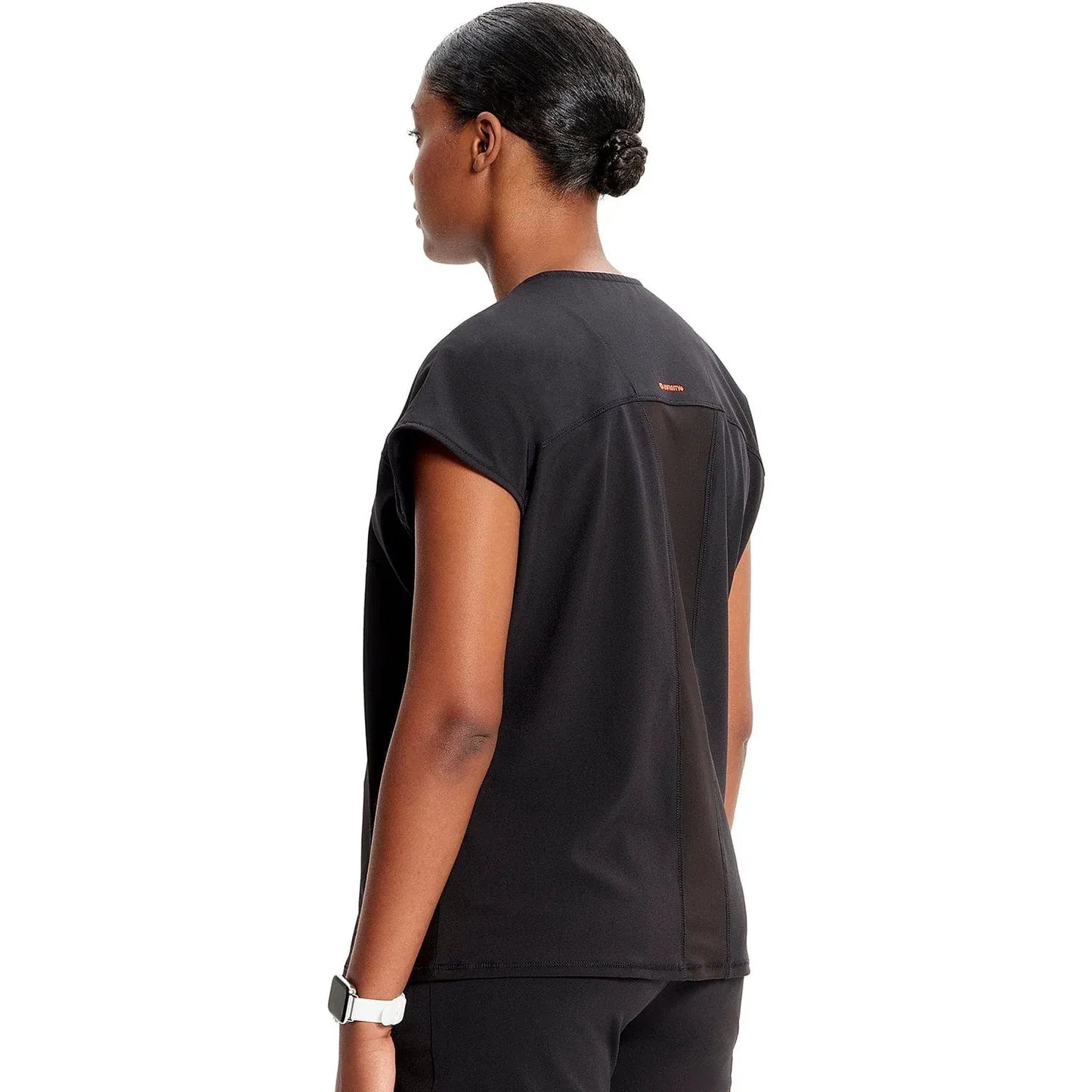 Infinity Scrubs Top Infinity IN622A Henley Women Scrubs Top Black