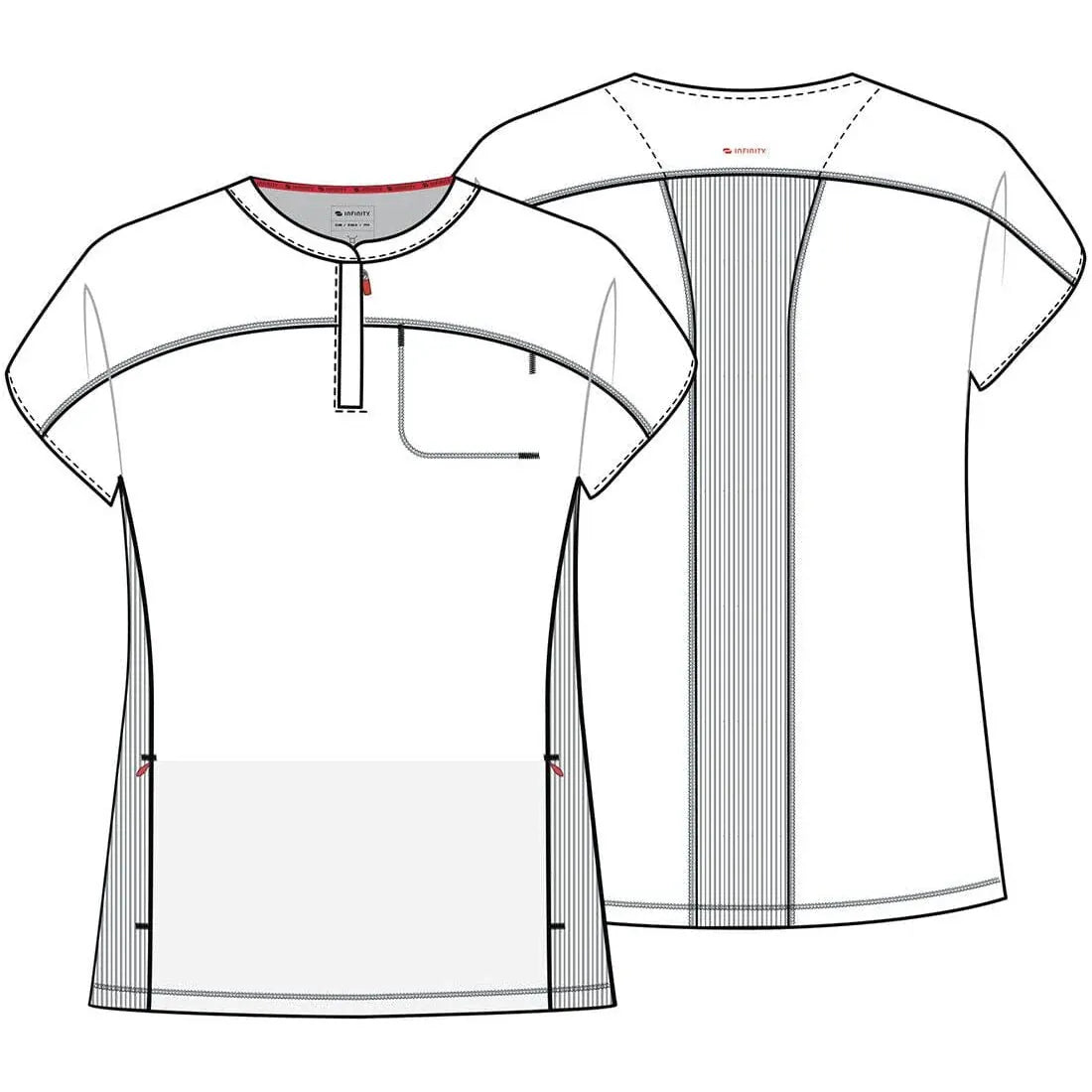 Cherokee Infinity IN622A Henley Top Women Top Ciel