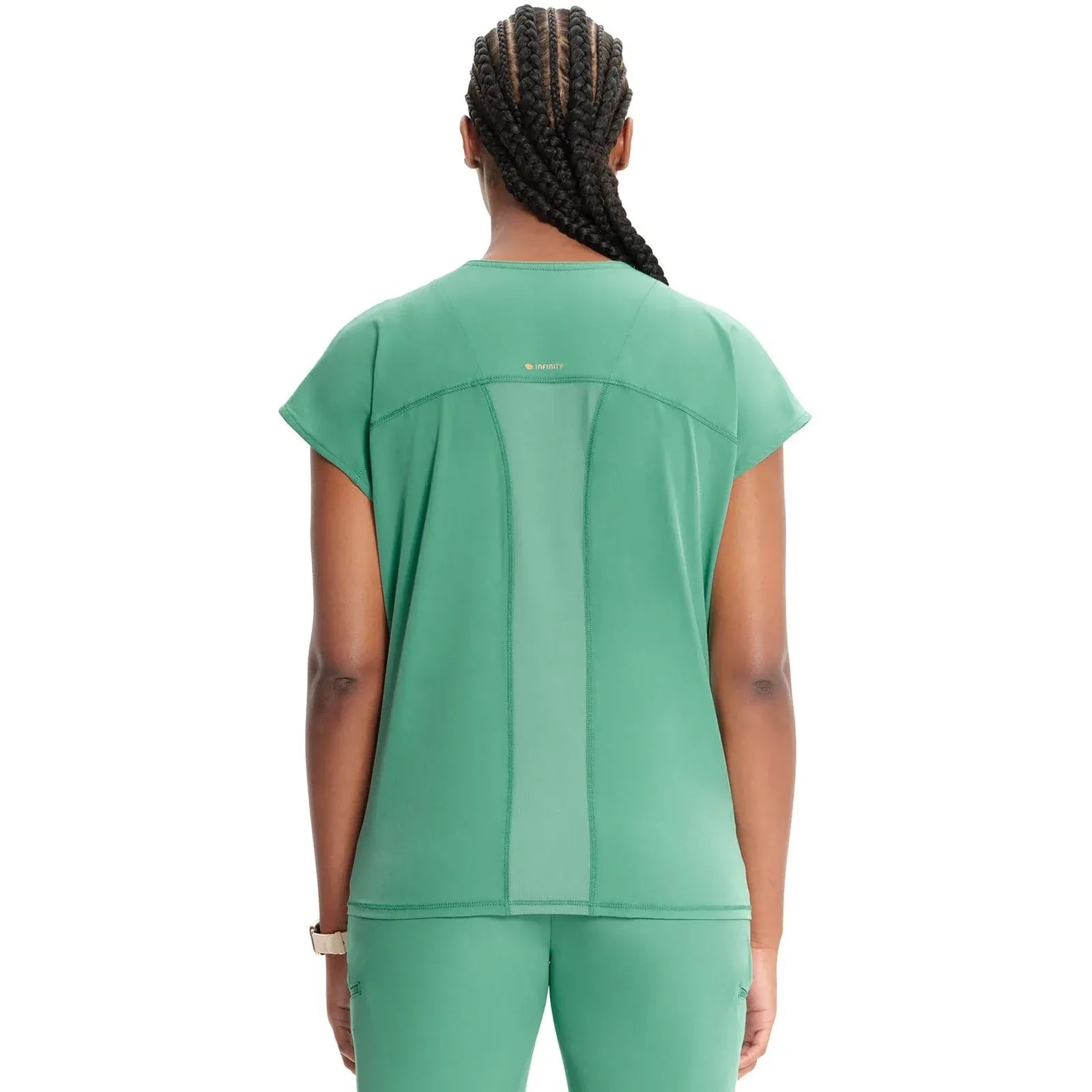 Infinity Scrubs Top Infinity IN622A Henley Women Scrubs Top Matcha Latte