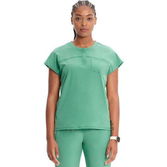 Infinity Scrubs Top 3XL Infinity IN622A Henley Women Scrubs Top Matcha Latte