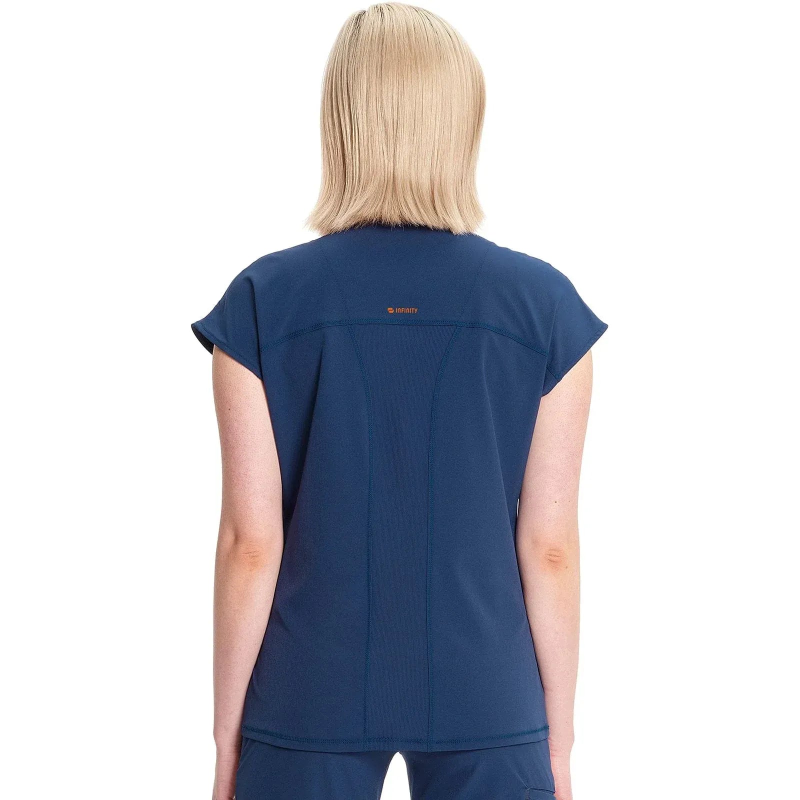 Infinity Scrubs Top Infinity IN622A Henley Women Scrubs Top Navy