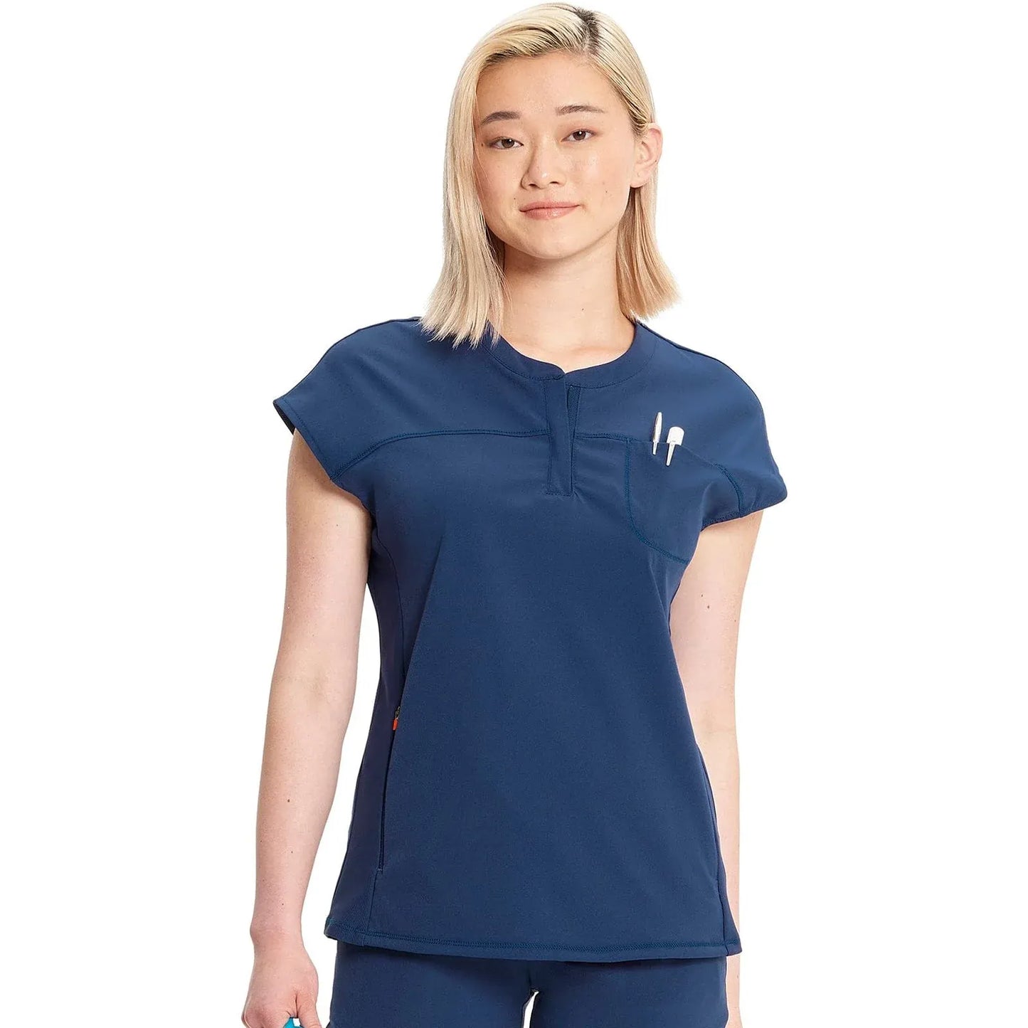 Infinity Scrubs Top Infinity IN622A Henley Women Scrubs Top Navy