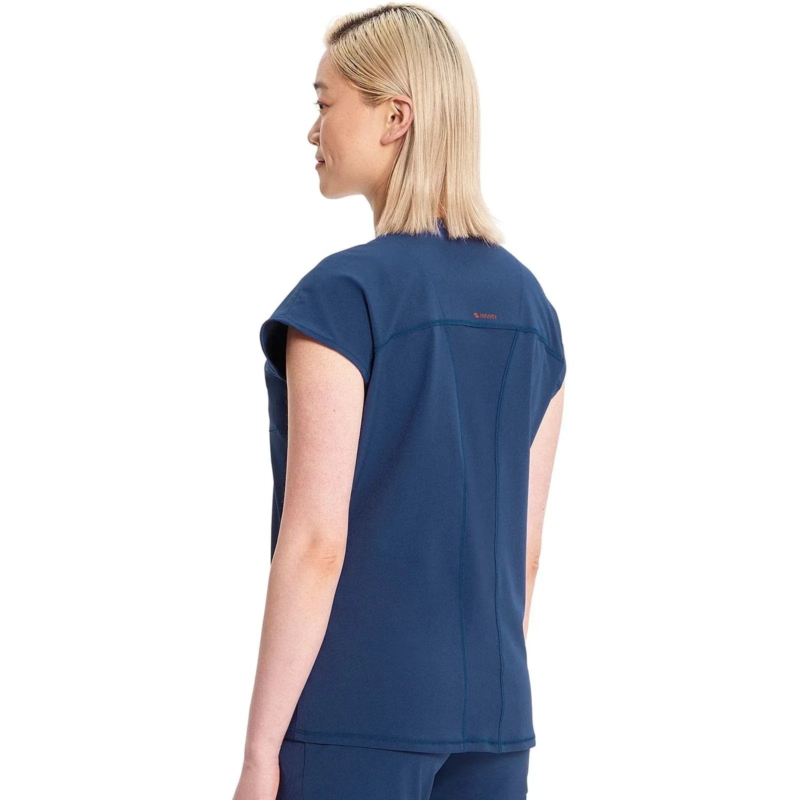 Infinity Scrubs Top Infinity IN622A Henley Women Scrubs Top Navy