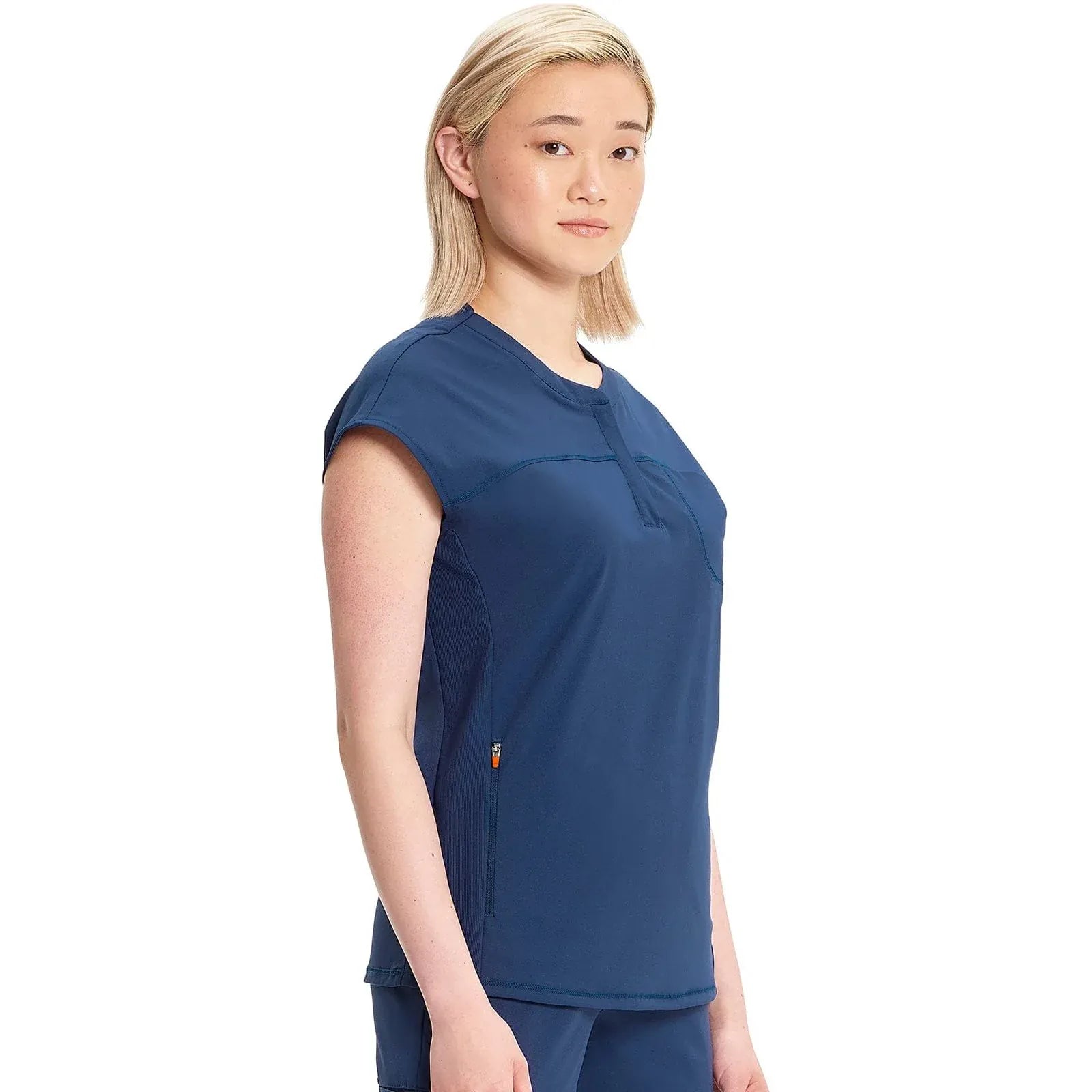 Infinity Scrubs Top Infinity IN622A Henley Women Scrubs Top Navy