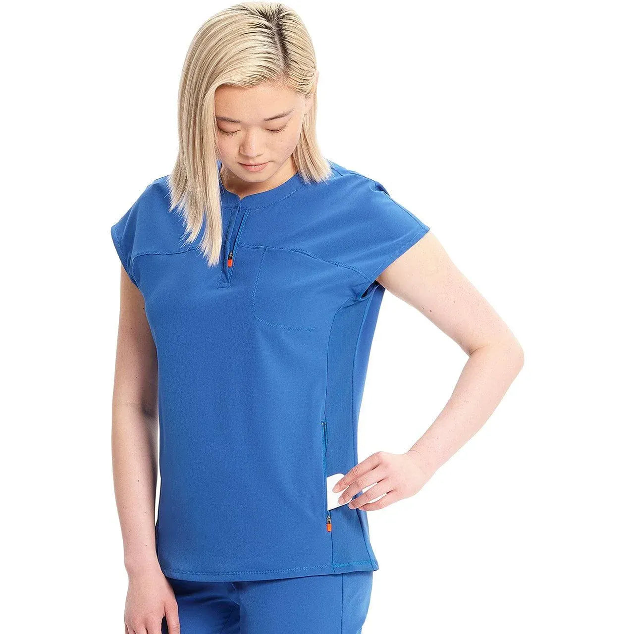 Cherokee Infinity IN622A Henley Top Women Top Royal