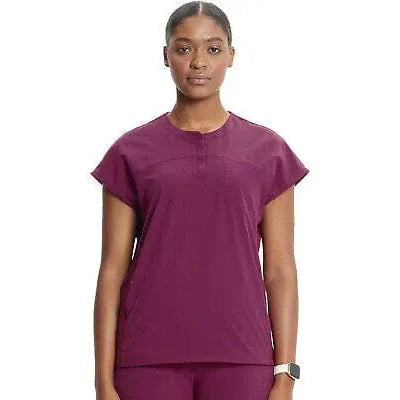 Cherokee Infinity IN622A Henley Top Women Top Wine