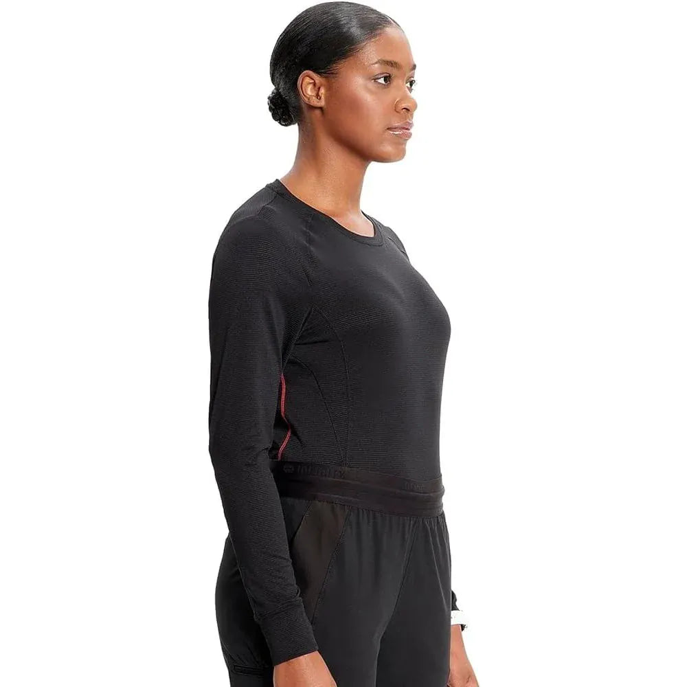 Cherokee Infinity IN640 Long Sleeve Performance Underscrub Women Underscrub Black