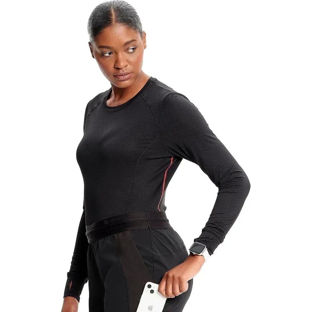 Cherokee Infinity IN640 Long Sleeve Performance Underscrub Women Underscrub Black