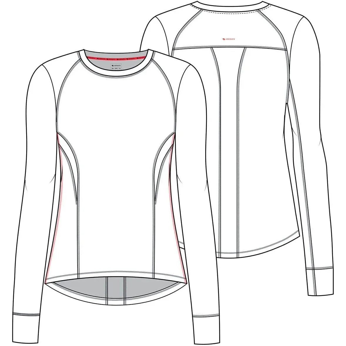 Cherokee Infinity IN640 Long Sleeve Performance Underscrub Women Underscrub Pewter