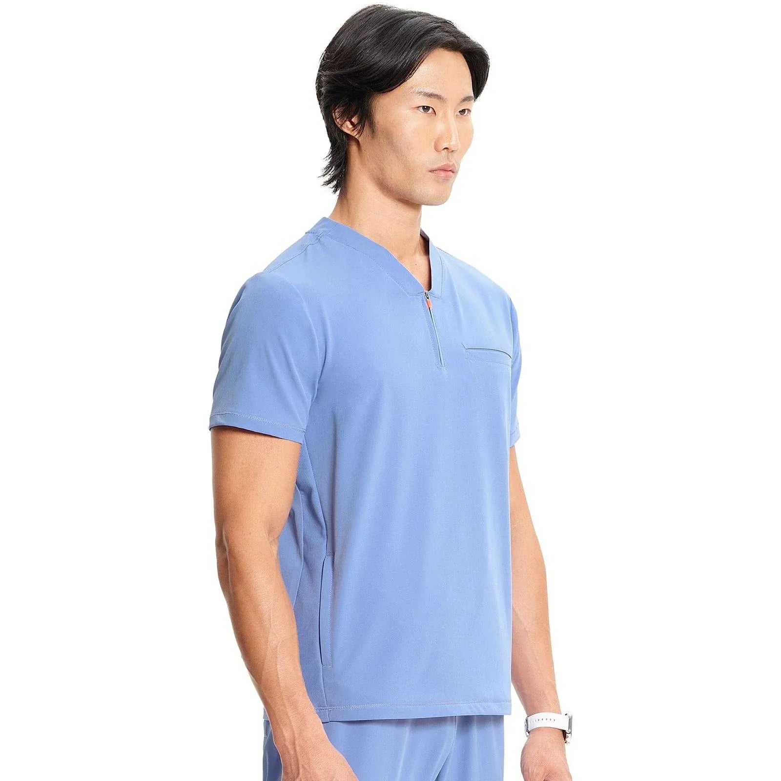 Cherokee Infinity IN702A Mens Partial Zip V-Neck Scrub Top Men Top Ciel
