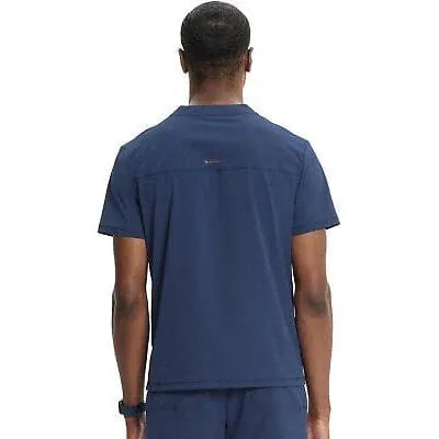 Cherokee Infinity IN702A Mens Partial Zip V-Neck Scrub Top Men Top Navy