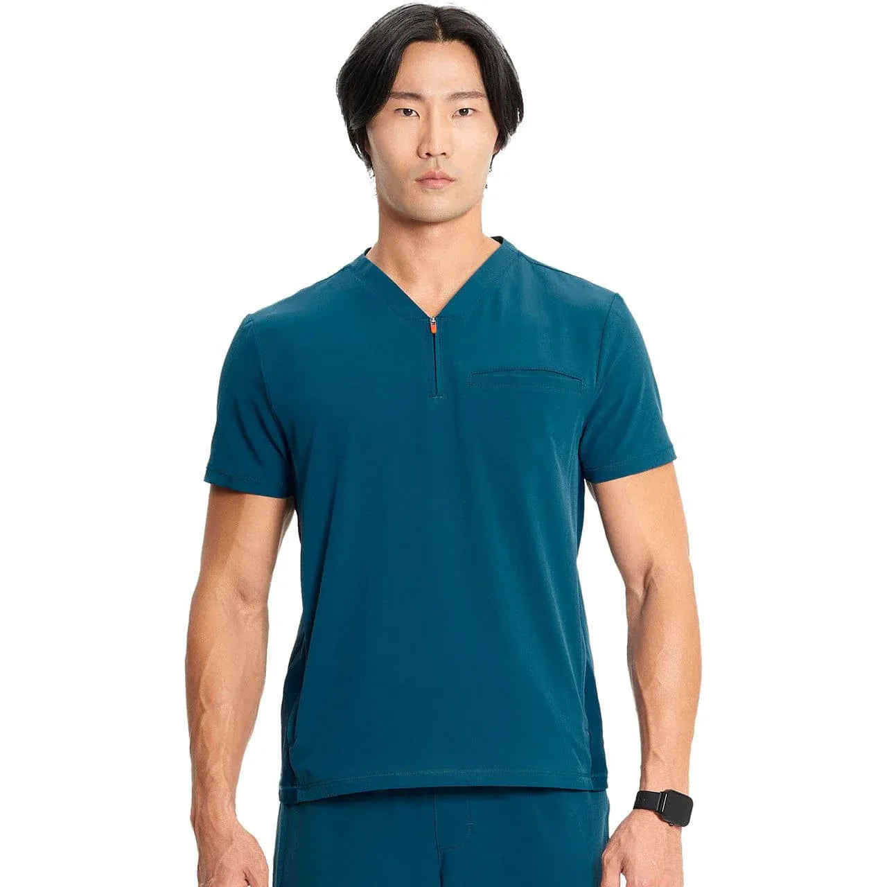 Cherokee 3XL Infinity IN702A Mens Partial Zip V-Neck Top Men Scrub Top Caribbean Blue