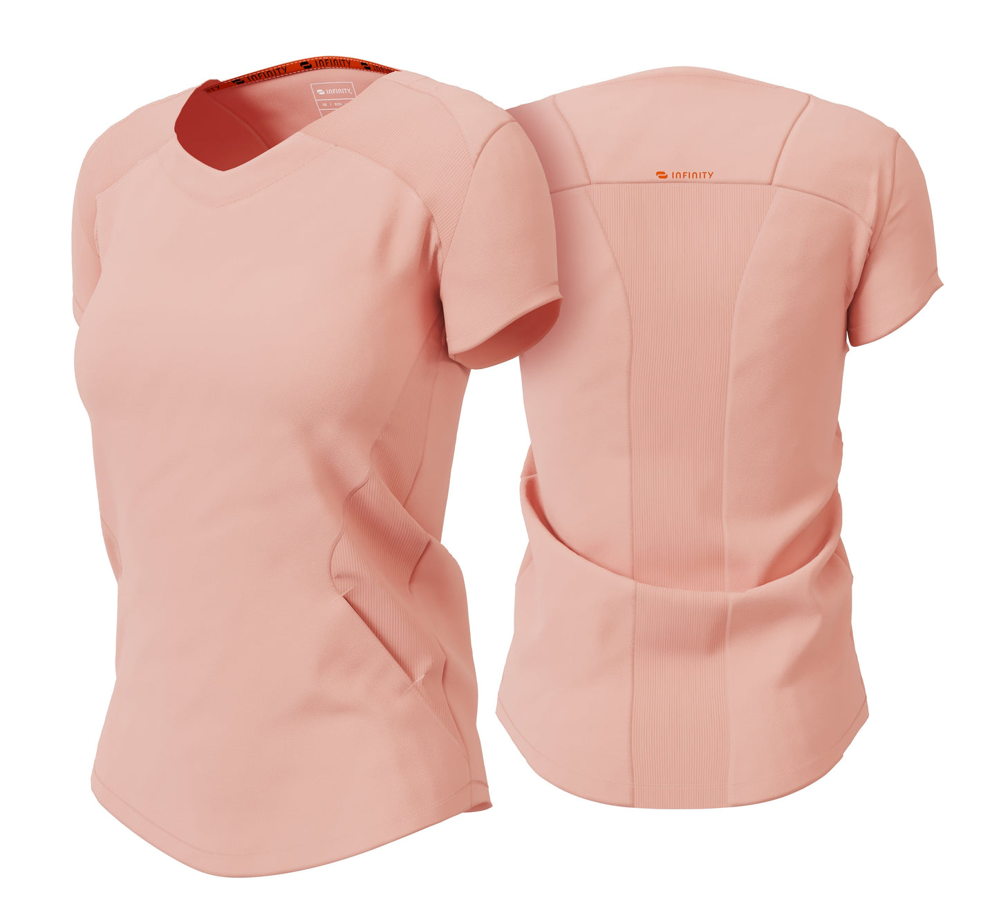 Infinity Scrubs Top XS Infinity IN620A V-neck Scrubs Top Women Electric Coral