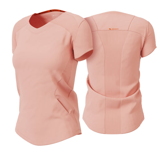 Infinity Scrubs Top XS Infinity IN620A V-neck Scrubs Top Women Electric Coral