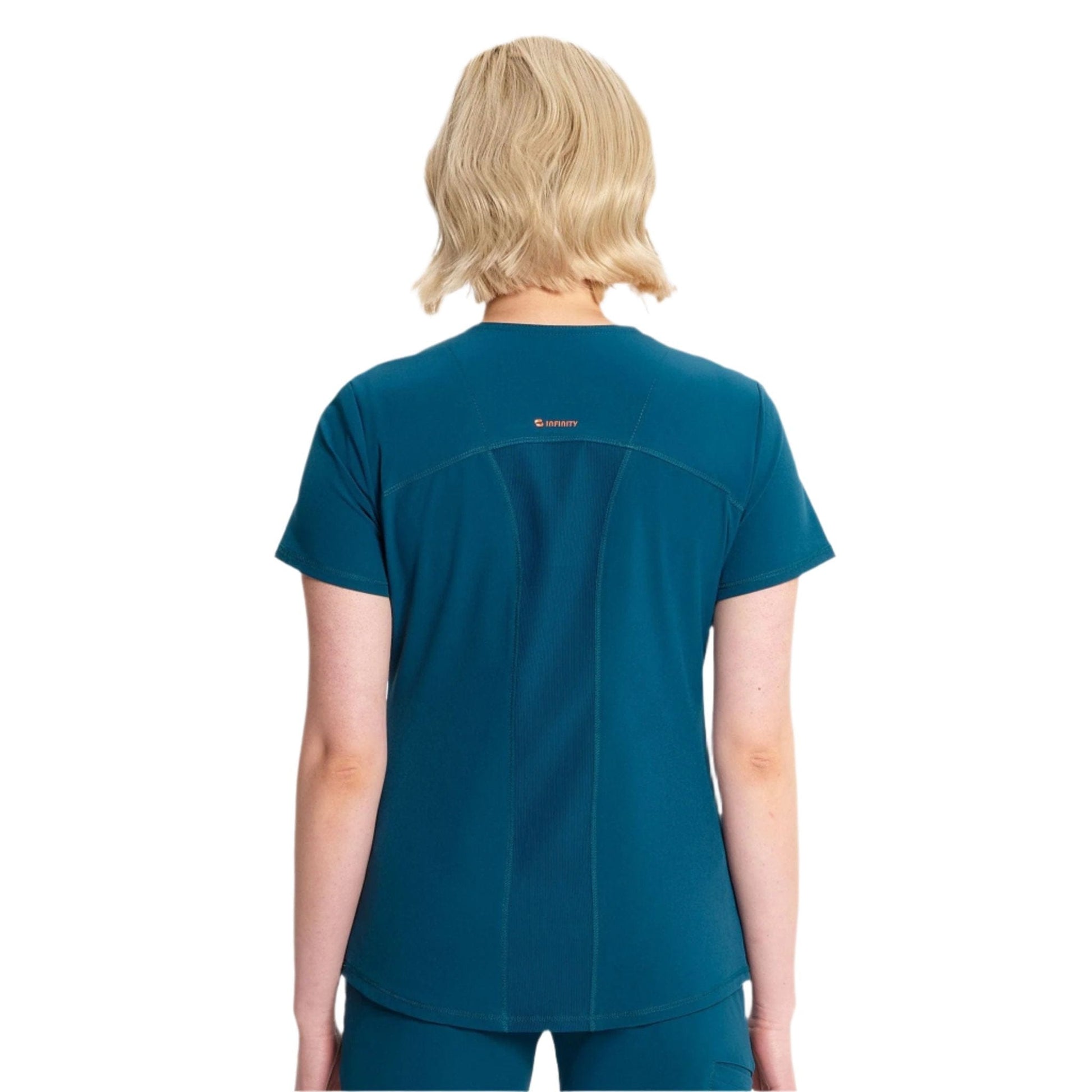 Cherokee Infinity IN620A V-neck Top Women Top Caribbean Blue