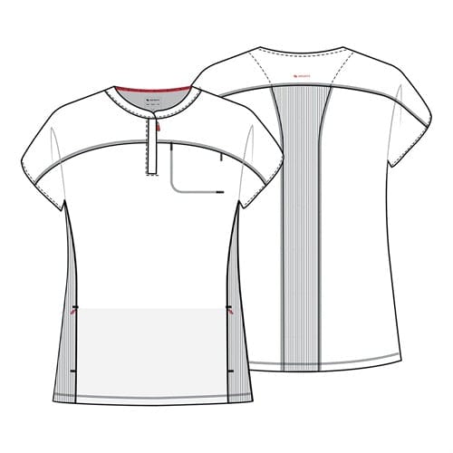 Cherokee Infinity IN622A Henley Top Women Top Wine