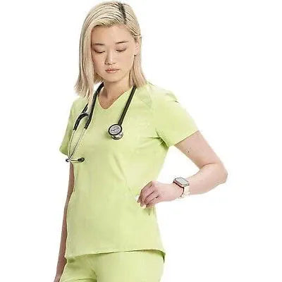 Cherokee Infinity IN620A V-neck Top Women Top Green Energy