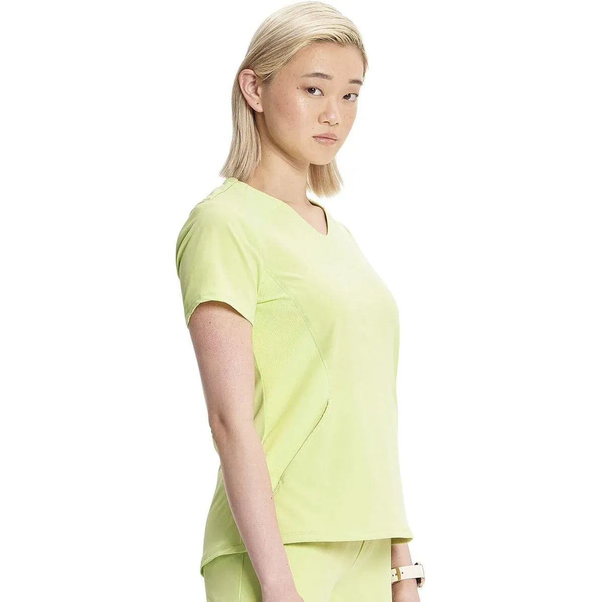 Cherokee Infinity IN620A V-neck Top Women Top Green Energy