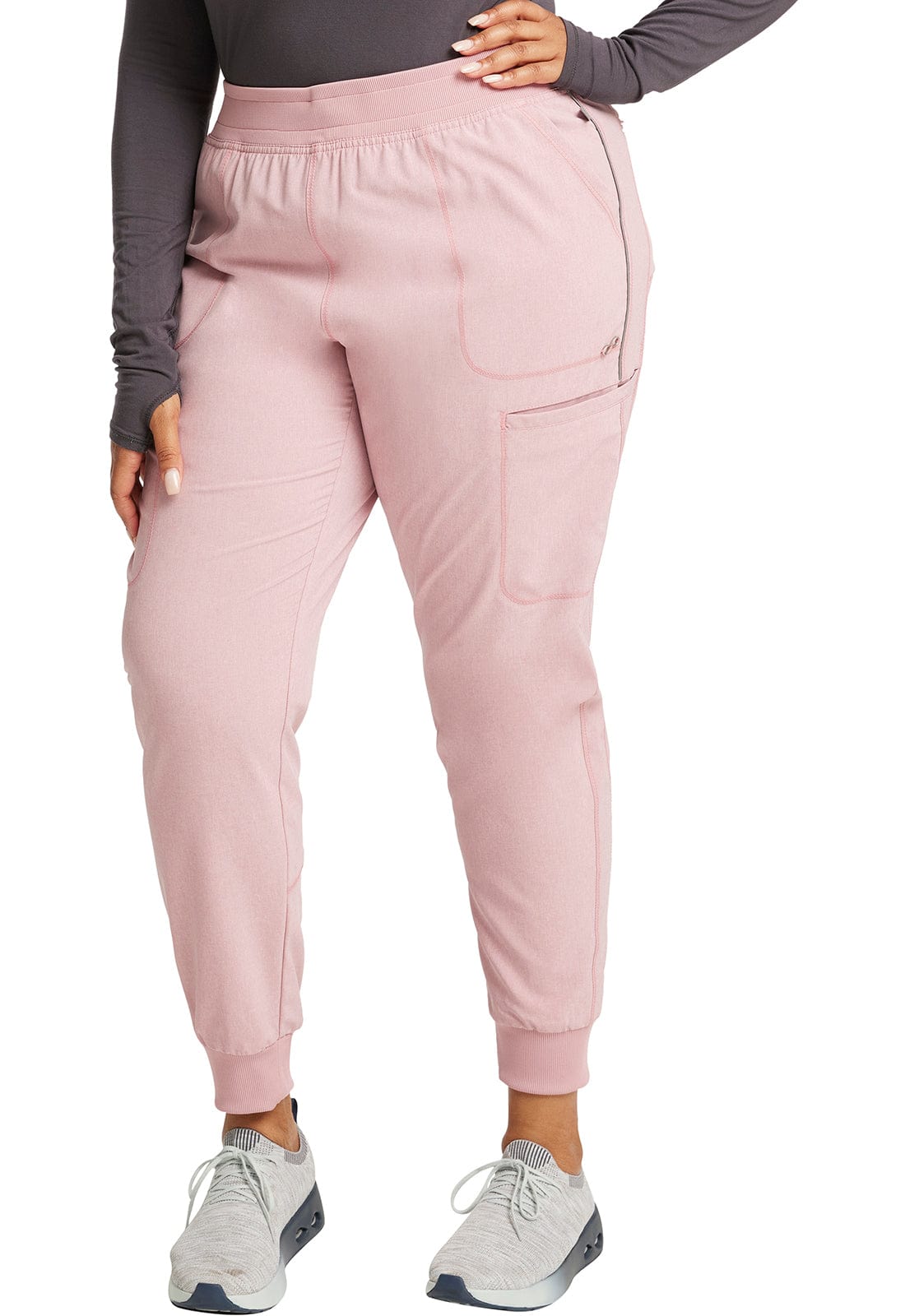 Cherokee Scrubs Pants Infinity Scrubs Jogger Pants Frosted Rose Heather