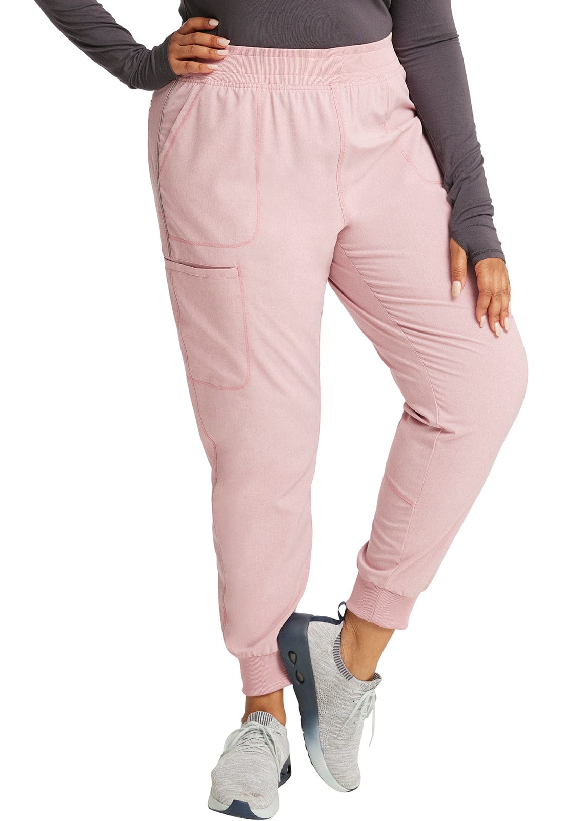 Cherokee Scrubs Pants Infinity Scrubs Jogger Pants Frosted Rose Heather