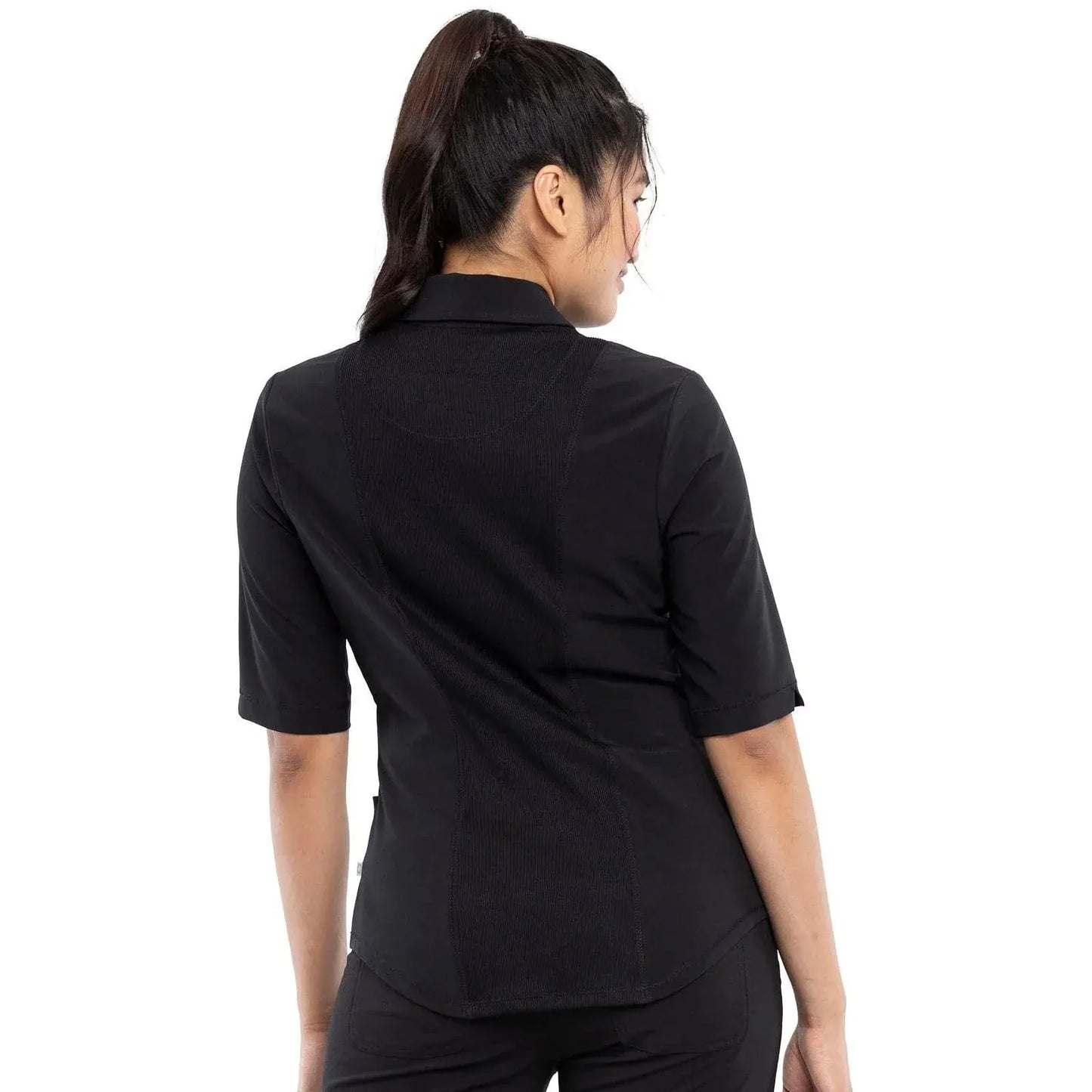 Cherokee Scrubs Top Infinity Scrubs Polo Shirt Black