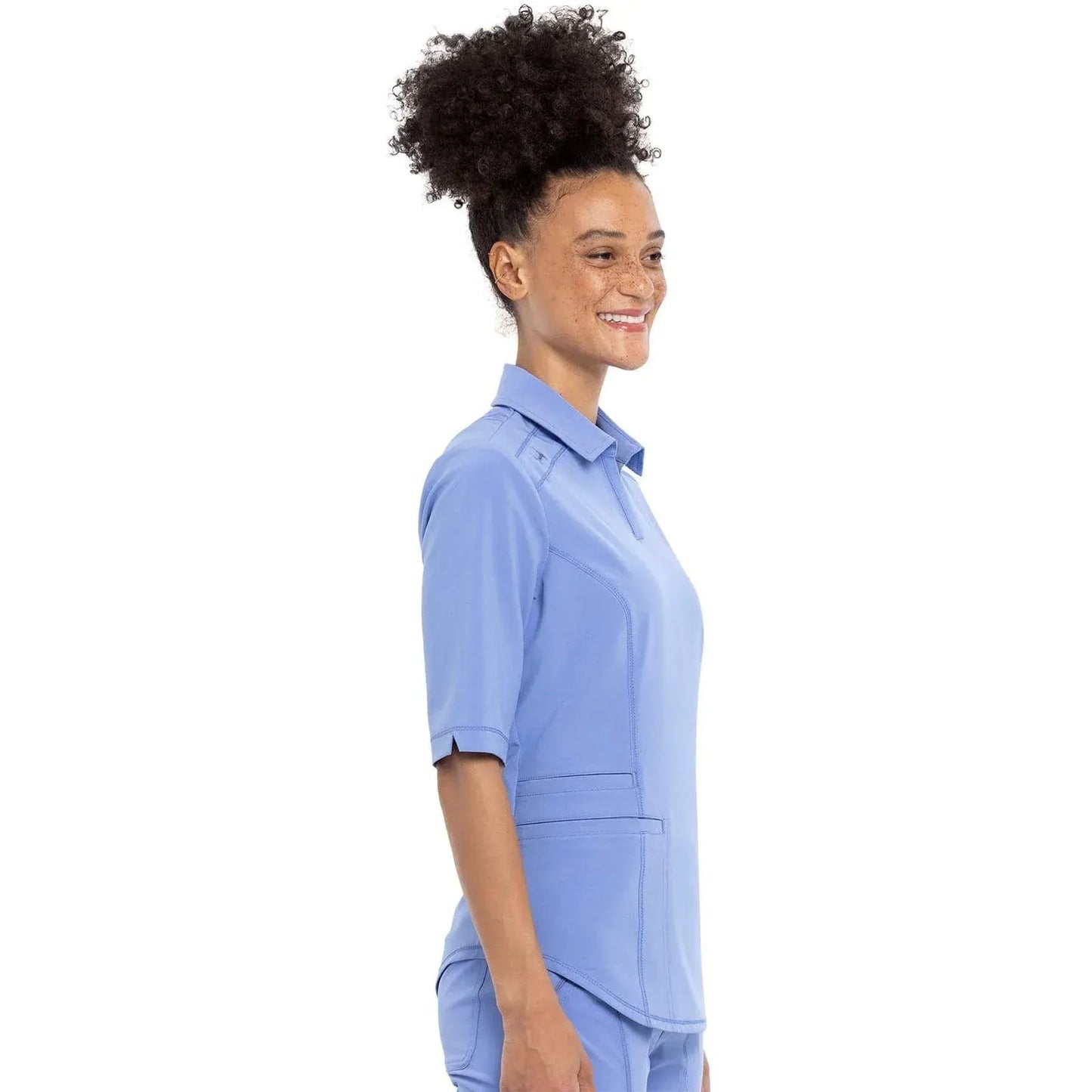 Cherokee Scrubs Top Infinity Scrubs Polo Shirt Ciel Blue