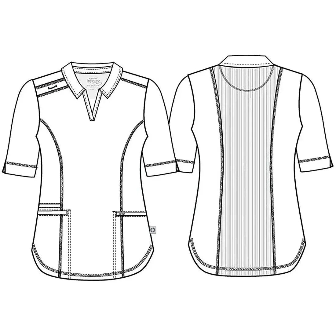 Cherokee Scrubs Top Infinity Scrubs Polo Shirt Black