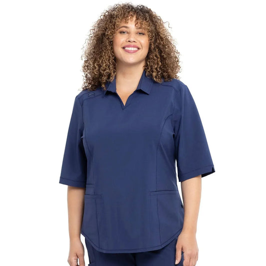 Cherokee Scrubs Top XXS Infinity Scrubs Polo Shirt Navy
