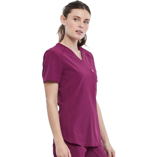 Infinity Scrub Tops Wine / XXS Infinity Scrubs Tuckable V-Neck Top