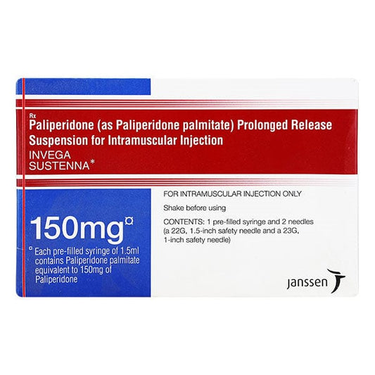 Invega Sustenna Antipsychotics Invega Sustenna 150 mg Injection - Long-Acting Antipsychotic for Schizophrenia