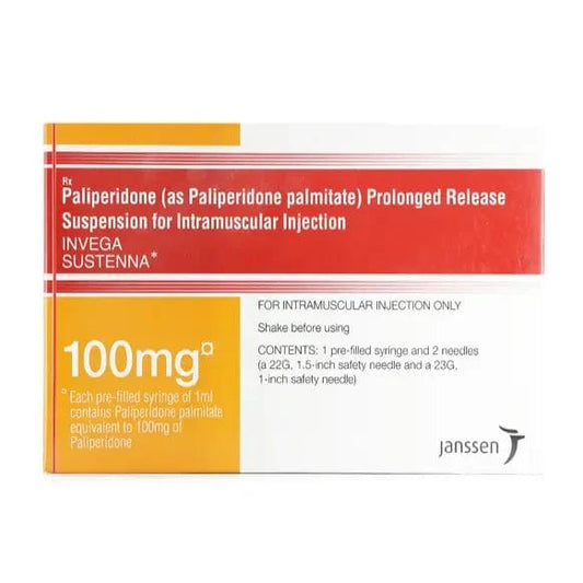 Janssen Pharmaceuticals Antipsychotics Invega Sustenna Injection 100mg