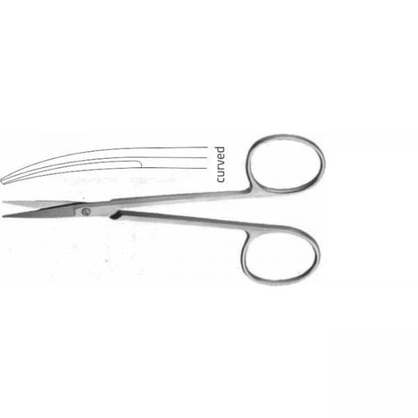 Professional Hospital Furnishings Tissue Scissors 10.5cm / Curved / Standard Iris Scissors